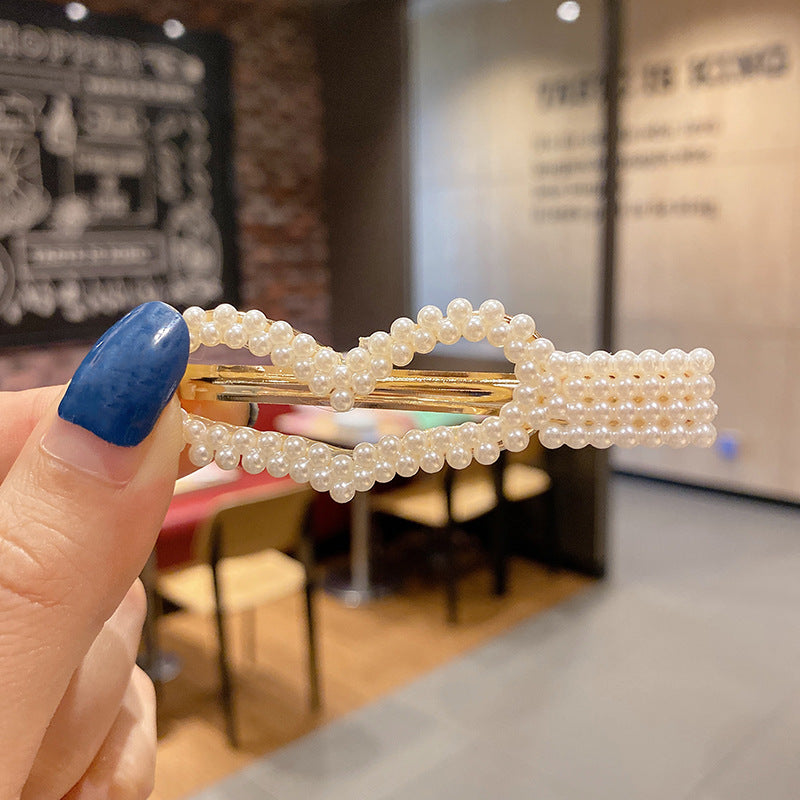 Wholesale Cute Pearl Rhinestone Retro Alloy Hairpins